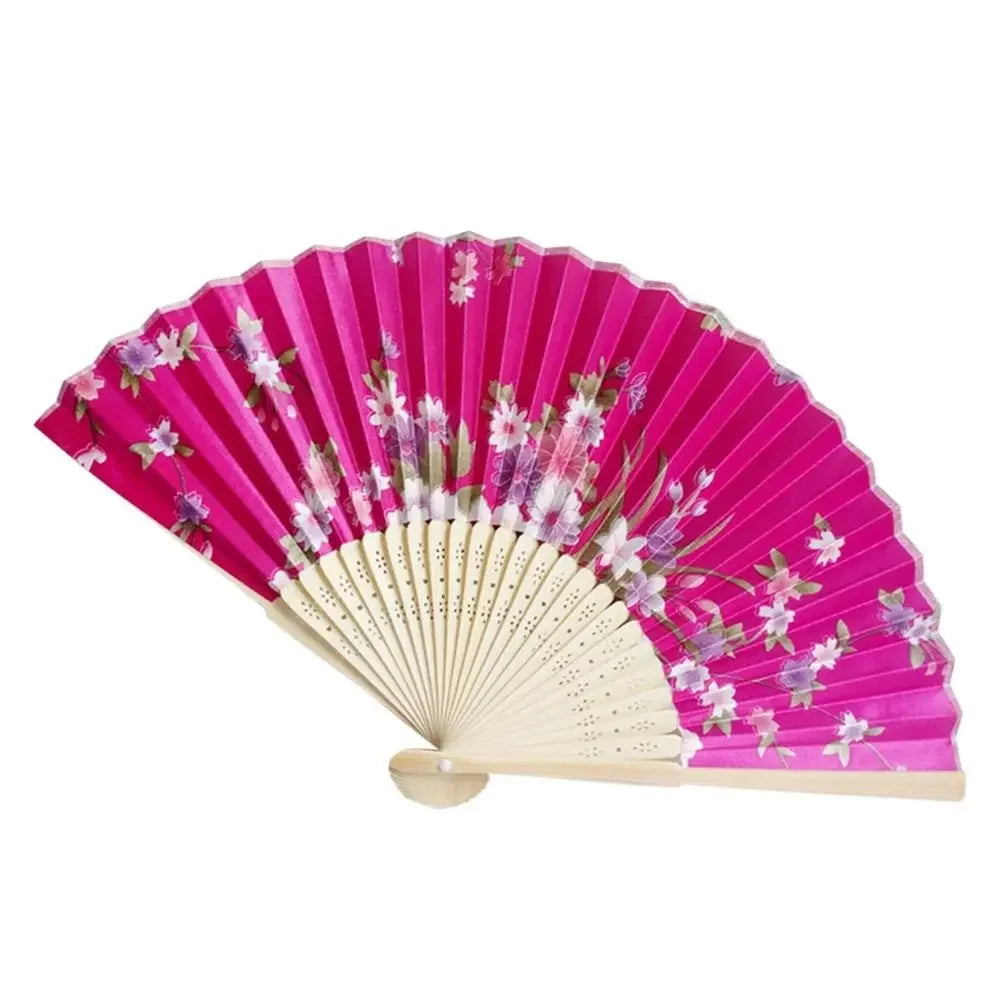 Colorful Bamboo Folding Fan – Wedding Gift & Photo Prop Decorative Folding Fan Oasis Select M