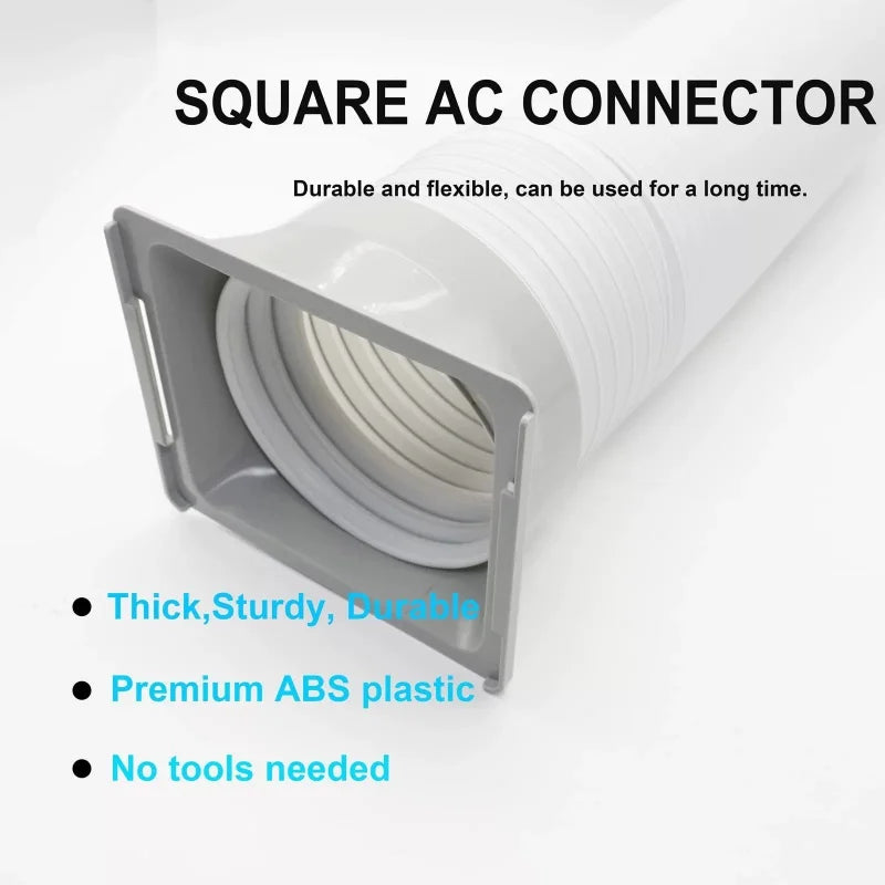 Portable AC Exhaust Hose Connector | Dual Duct Vent Adapter