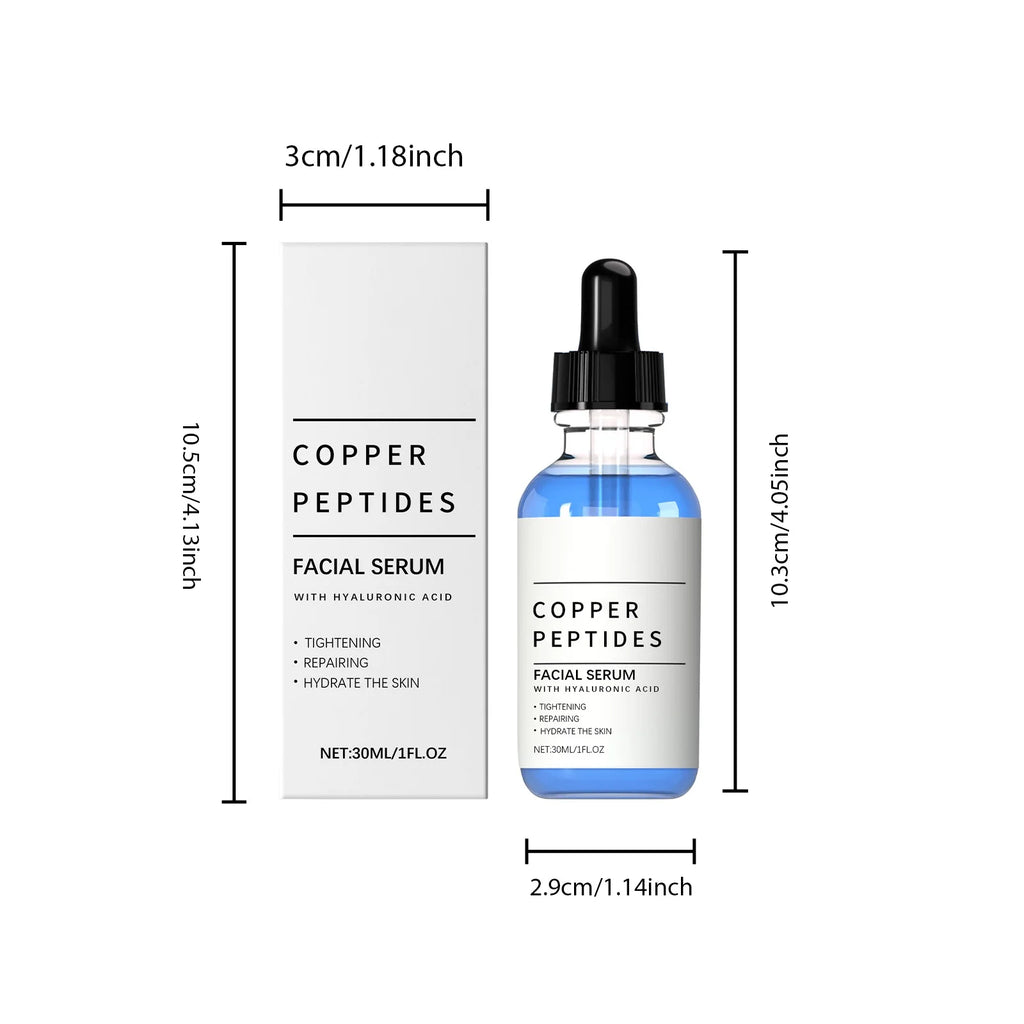 Copper Peptide Serum Lifting Firming Skin Anti Wrinkle Nourishing Smooth Improve Texture Hydration Hyaluronic Acid Face Serum Oasis Select