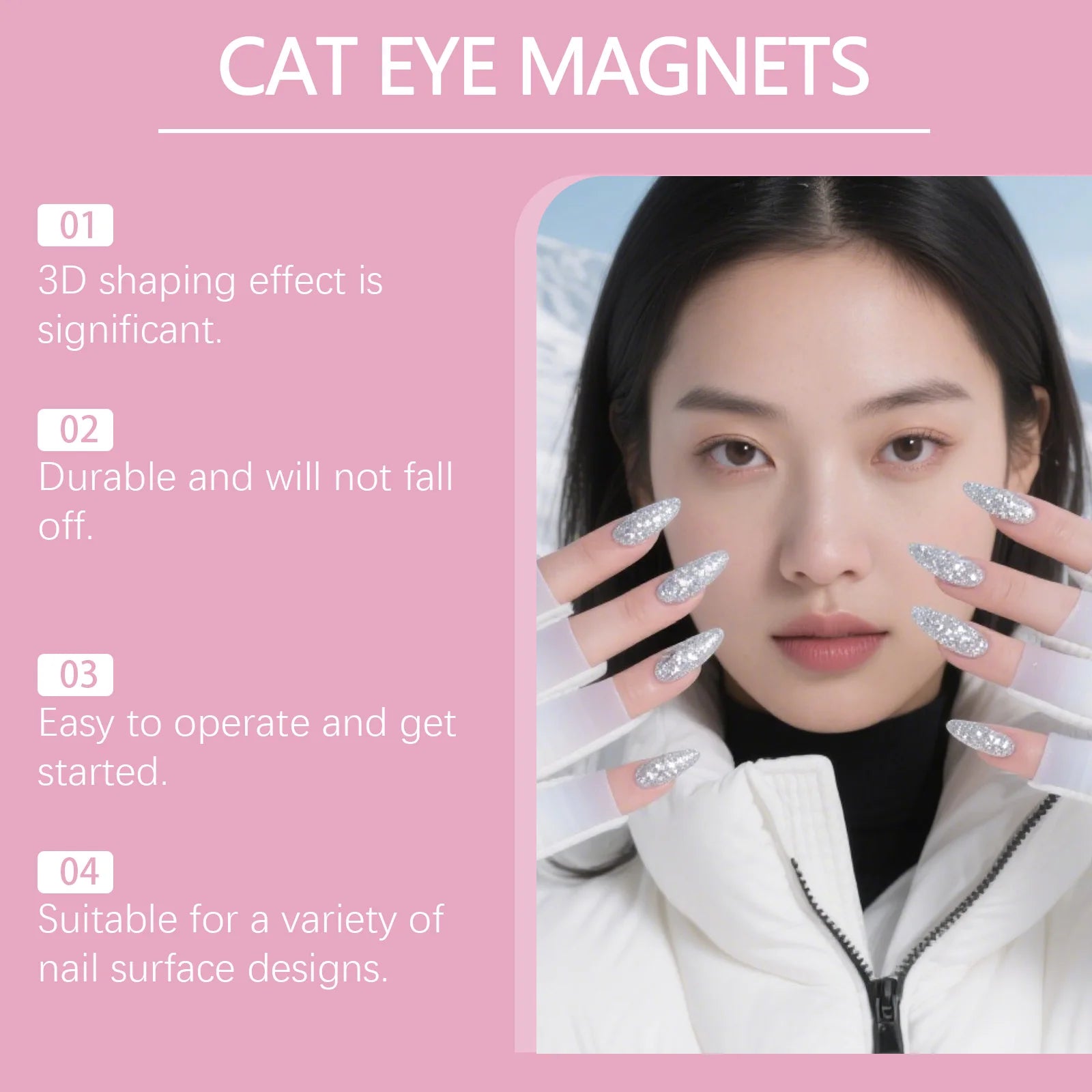DIY Nail Magnet Stick Easy Control Create Diverse Nail Cat Eye Heart Styles Professional Design Cat Eye Nail Art Magnetic Tool Oasis Select