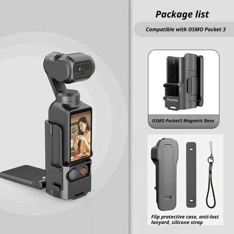 Flymile Magnetic Mount for DJI Osmo Pocket 3 | Vlog & Cycling
