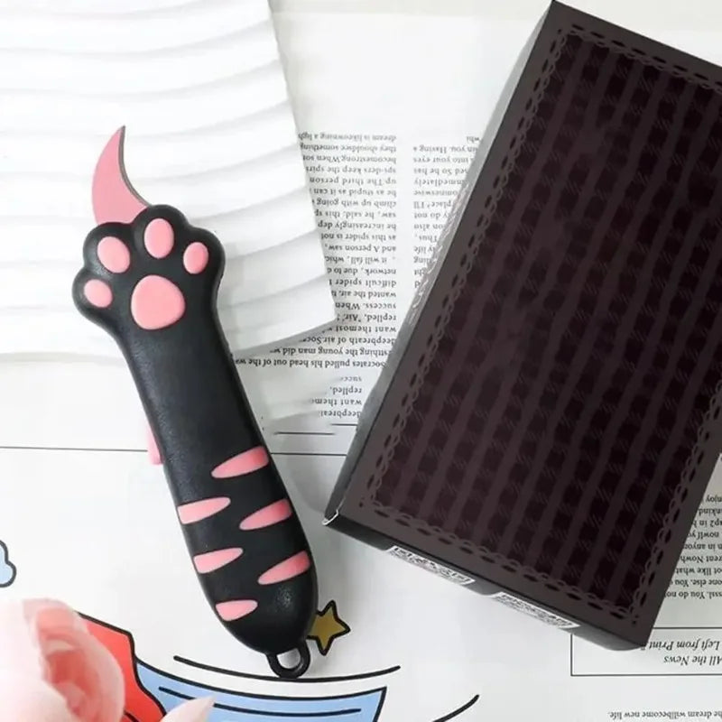 Mini Portable Cat Claw Utility Knife Creative Hand Account Decor Paper Cutting Tools Art Supplies Cute Cat Paw Sharp Box Cutters Oasis Select