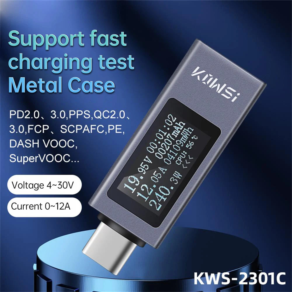 KWS-2302C USB Tester Voltmeter Ammeter Current Voltage Power Meter Current Tester Capacity Tester Cut-off Power Indicator Oasis Select Default Title