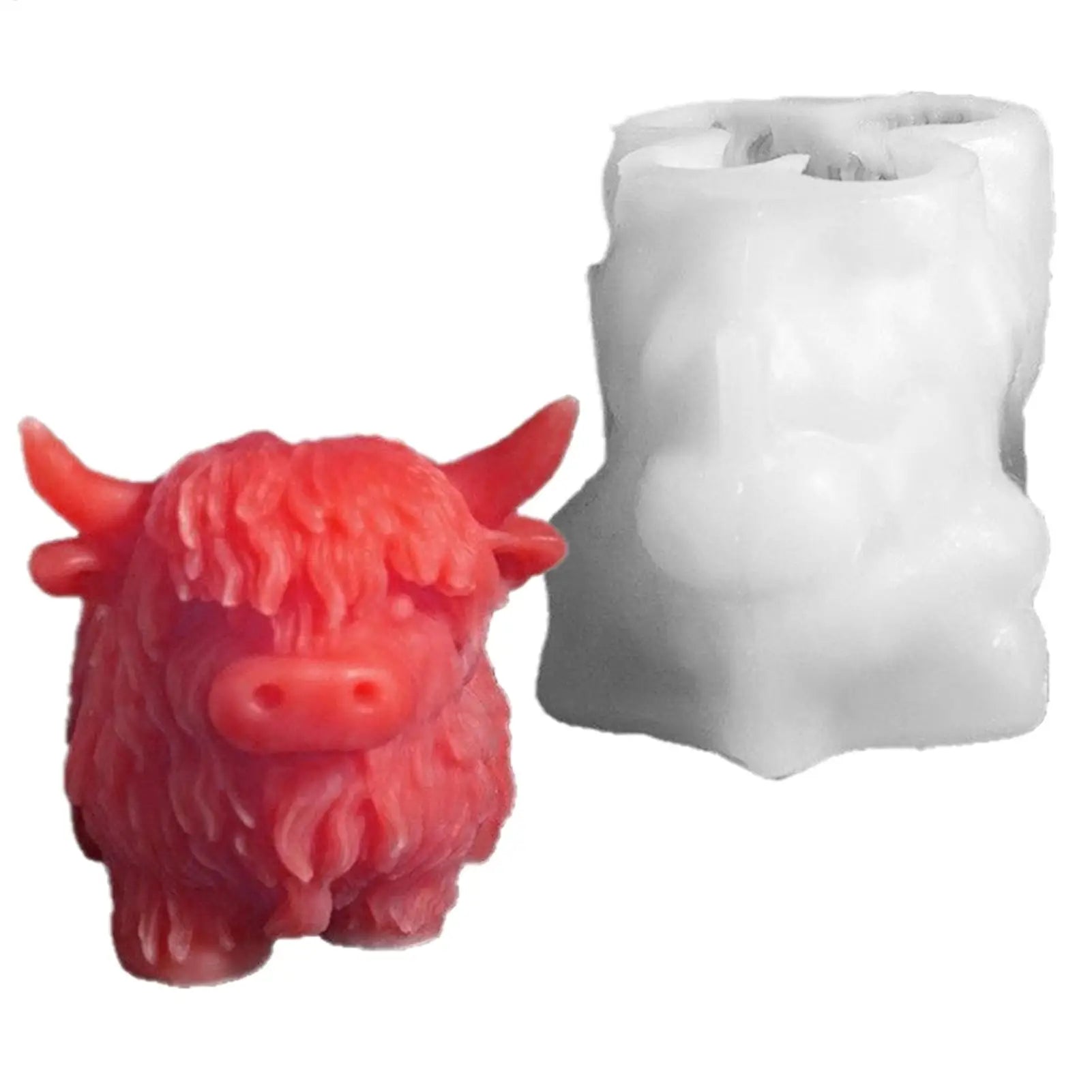 Animal Molds 3D Resin Molds Food-Grade Highland Cow Design Mould DIY Handmade Resin Crafts Supplies for Cake Snack Jelly Wax Oasis Select