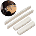 2 Sets 4 Pcs 6 String Acoustic Guitar Bone Bridge Saddle 72mm And Nut 43mm Cow Bone Nut Top Folk Pillow Folk Bottom Pillow Oasis Select Default Title
