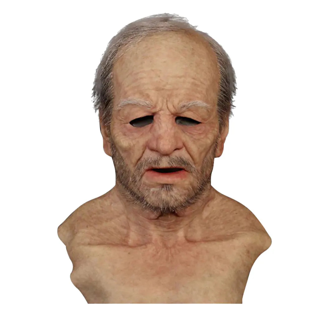 Grandpa Grandma Full Head Latex Mask – Halloween Cosplay Halloween Costume Mask Oasis Select C