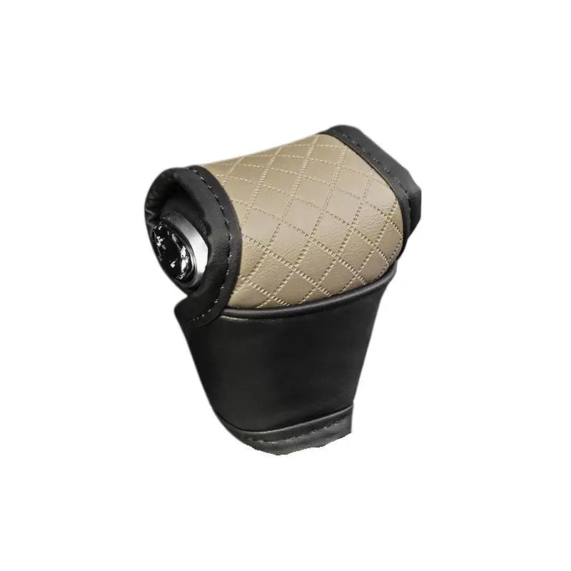 1Pcs PU Leather NonSlip DustProof Shifter Knob Protector Universal Car Gear Shift Cover Gear Lever Interior Decor Accessories Oasis Select Black Yellow