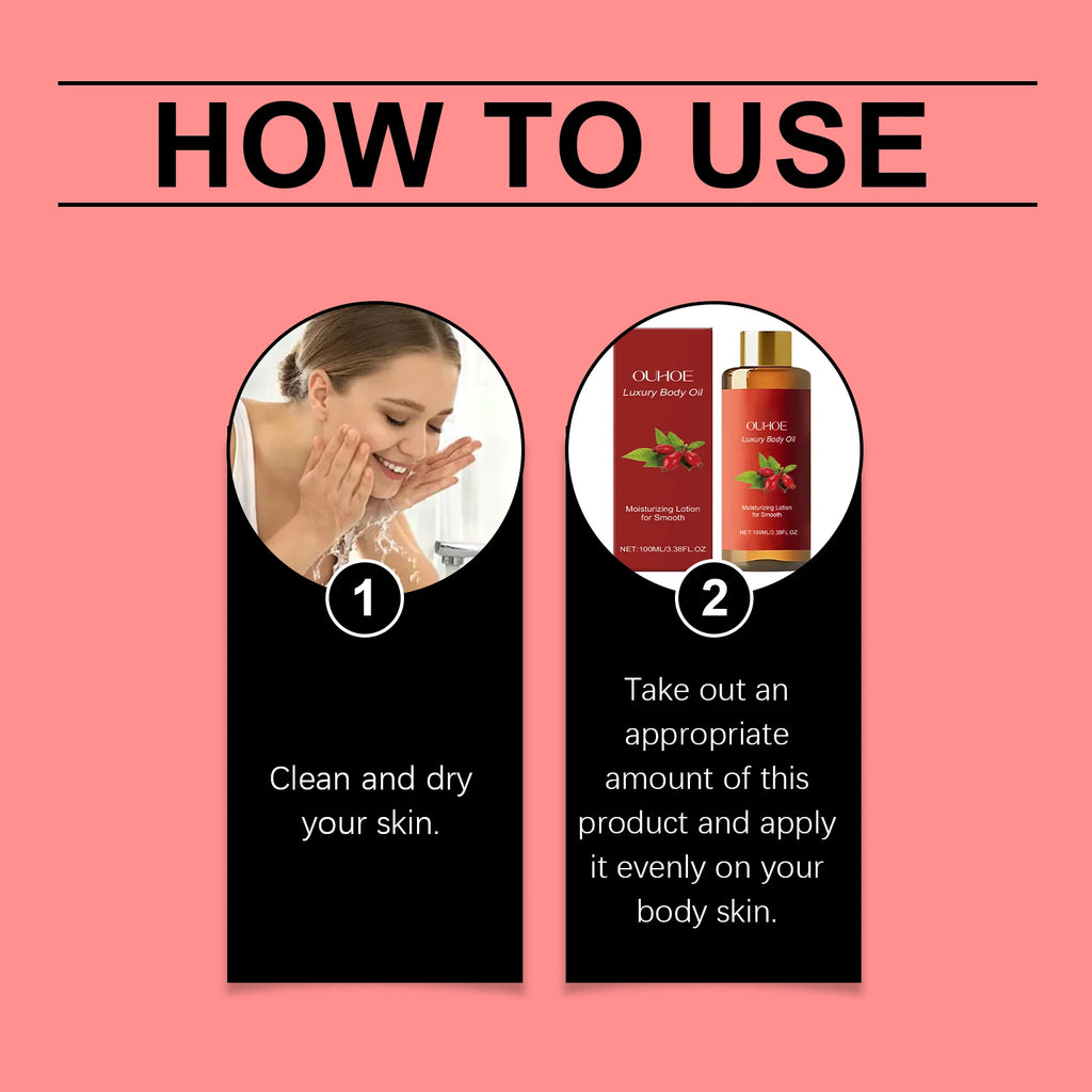 100ML Luxury Body Oil Deep Moisturizing Improve Sagging Enhance Skin Elasticity Fresh Fragrance Massage Firming Body Essence Oil Oasis Select