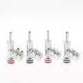 2/4Pcs HIFI Gold/Rhodium Plated Lockable Speaker Cable Banana Plug Connector Self-locking Audio Accessories Oasis Select 4pcs silver