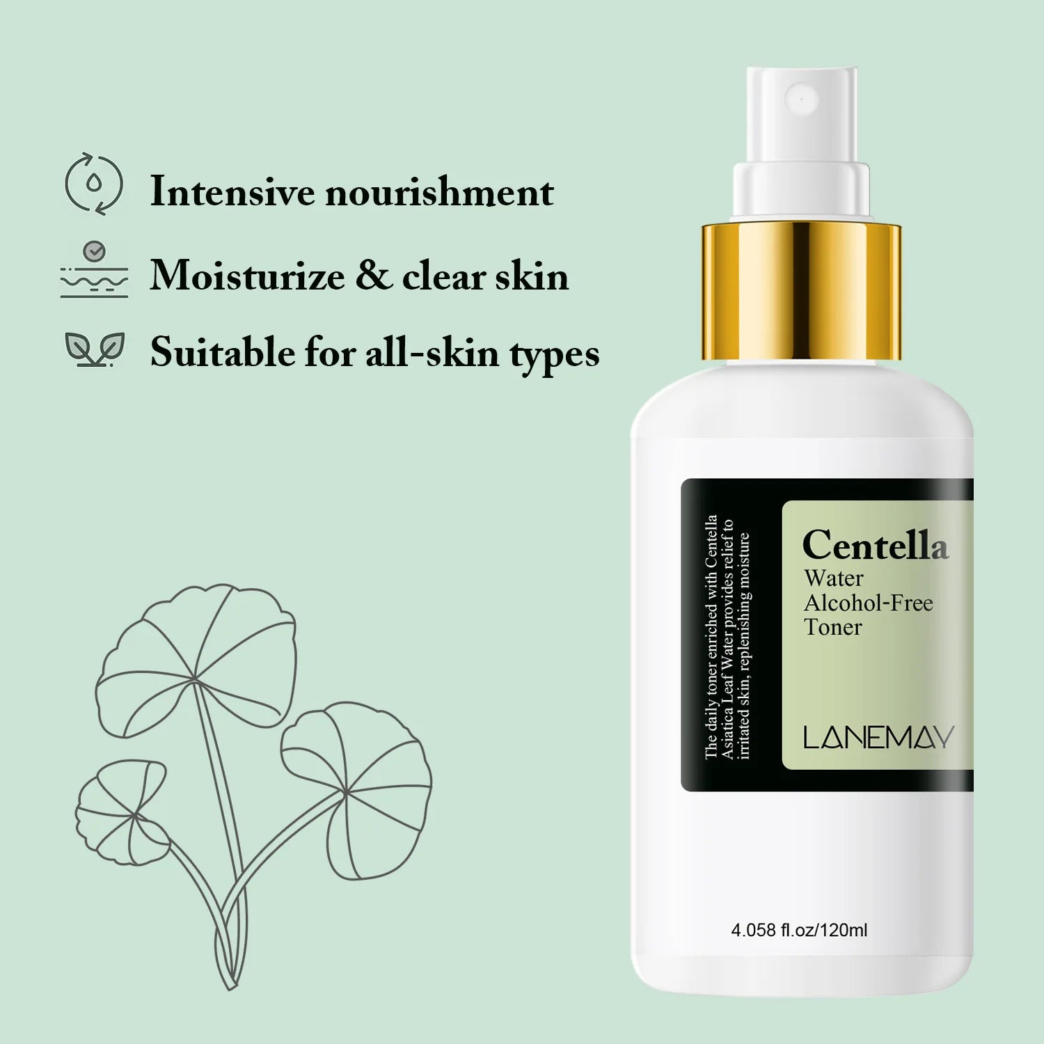 Centella Asiatica Toner 120ml – Hydrating Sensitive Skin Toner