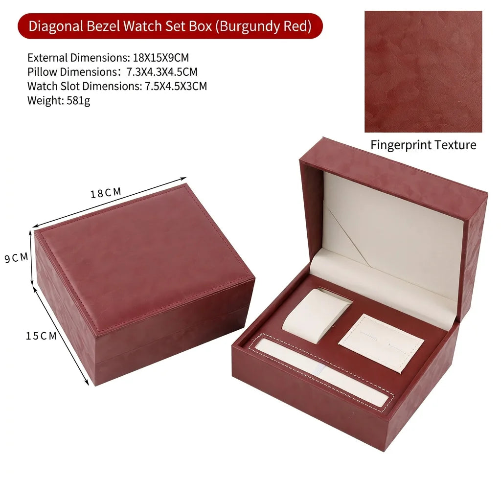 PU Leather Watch & Jewelry Organizer Box | Multi-Compartment