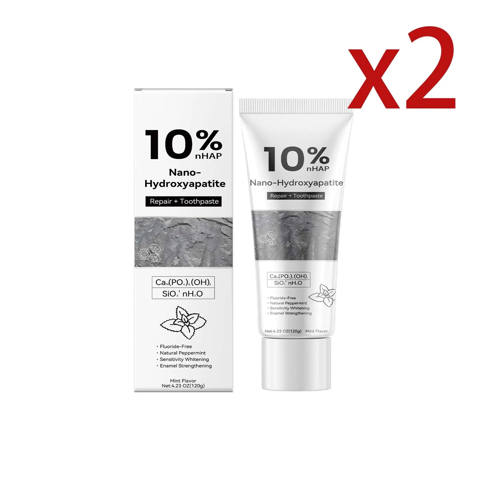 Teeth Brighten Repairing Toothpaste Enhance Tooth Enamel Relieve Gum Discomfort Removing Dental Plaque Fresh Breath Toothpaste Oasis Select 2x120g