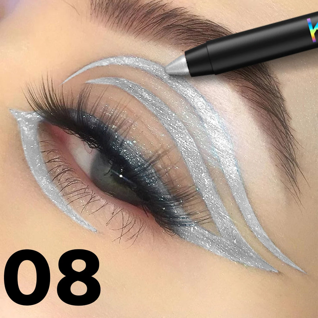 FUNPARK Glitter Metallic Eyeliner Pen – Waterproof, 10 Colors