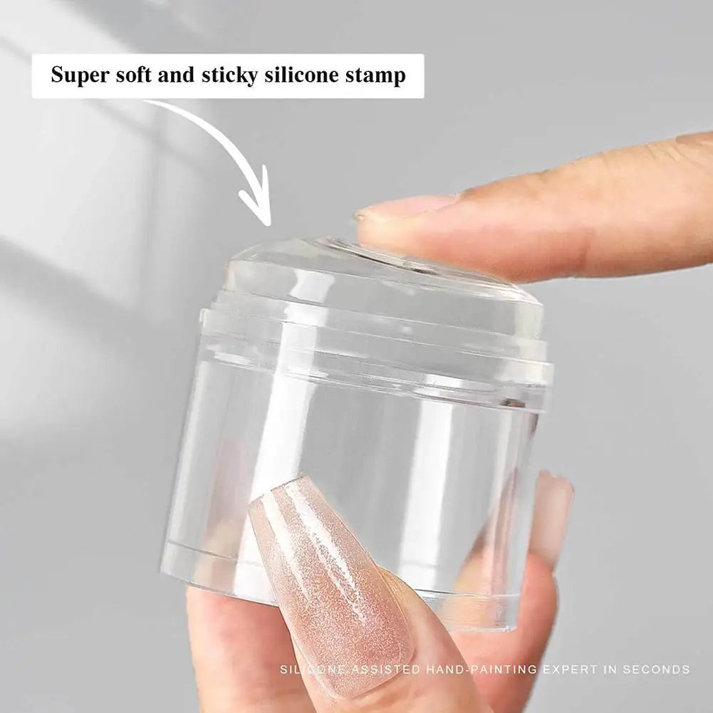 French Nail Art Stamper – Clear Silicone Stamp & Scraper Nail Art Stamper Oasis Select