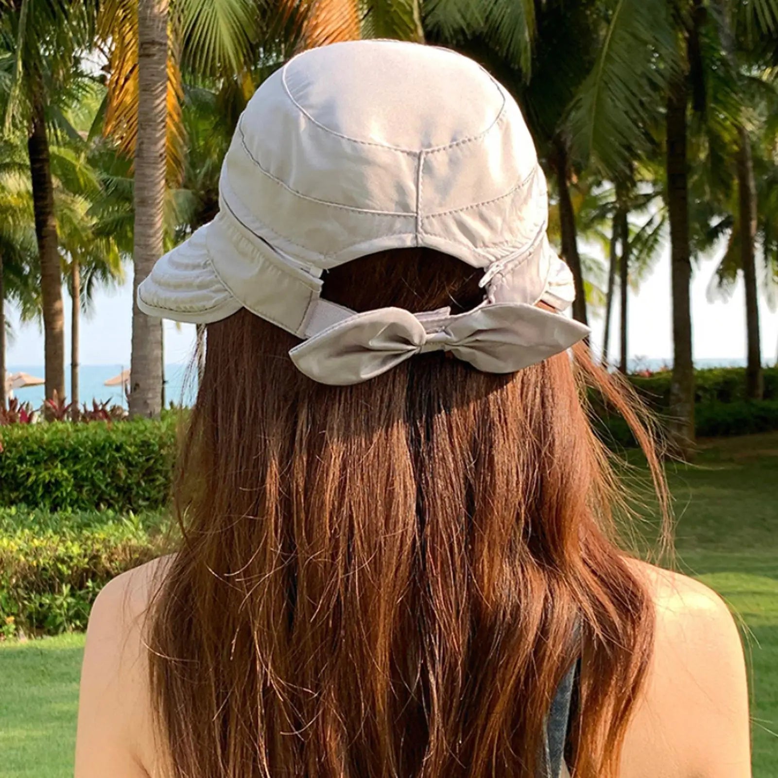Wide Brim Sun Hat Foldable Anti-UV Beach Visor Caps Hats Ladies Summer Outdoor UV Protection Travel Beach Sport Hiking Caps Oasis Select