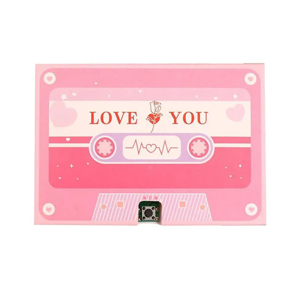 Voice Recordable Greeting Card 60 Seconds Recording Time Message Recorder Cassette Recording Voice Tape Greeting Card Oasis Select A