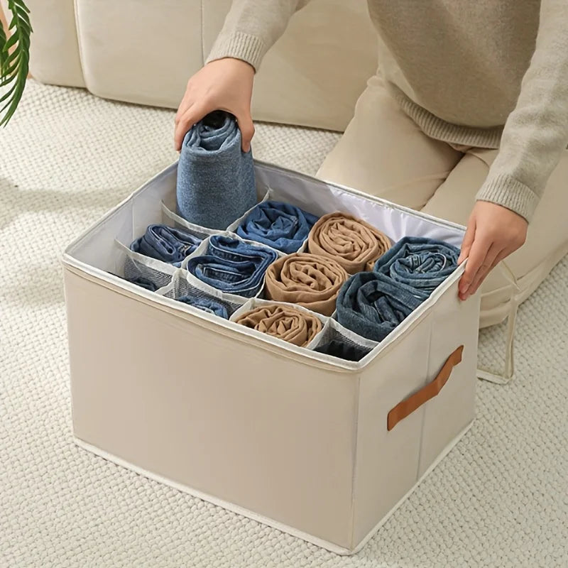 Space-Saving Foldable Oxford Storage Box with Clear Lid, Stackable Shoe Organizer Box Multi-Purpose Solution for Shoes, Clothes Oasis Select