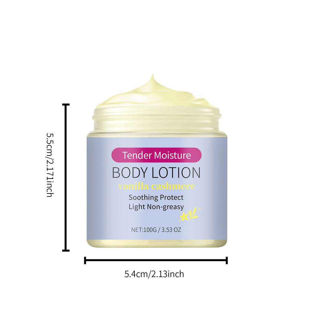 Tender Moisture Body Lotion Vanilla Cashmere Nourishing Dry Skin Care Lightweight Non-Greasy 24h Hydration for All Skin Types Oasis Select