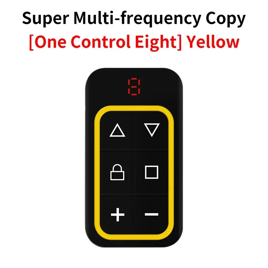 8-Channel 300-915MHz Garage Door Remote Duplicator | 433 868MHz Remote Duplicator Oasis Select 8 Channels Yellow