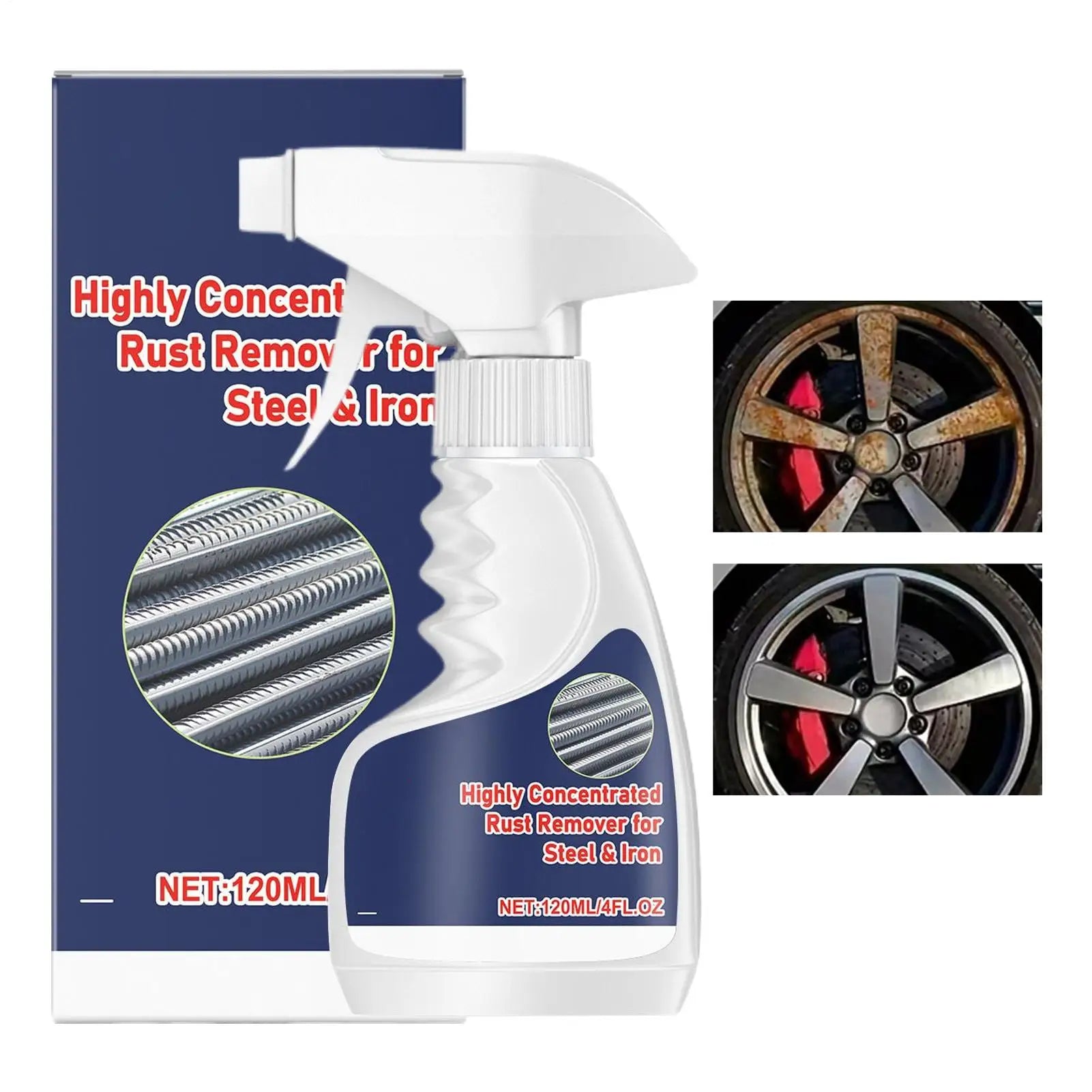 120ml Metal Rust Remover Multi-purpose Rust Remover Rust Inhibitor Derusting Spray Powerful Metal Rust Remover Car Maintenance Oasis Select