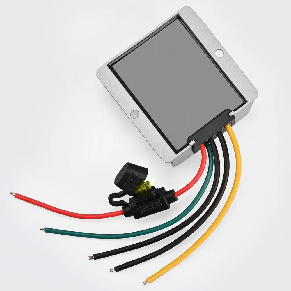 24V 36V 48V Step Down to 12V 20A 360W Buck Converter Golf Cart Volt Voltage Reducer Regulator Waterproof Transformer with Fuse Oasis Select