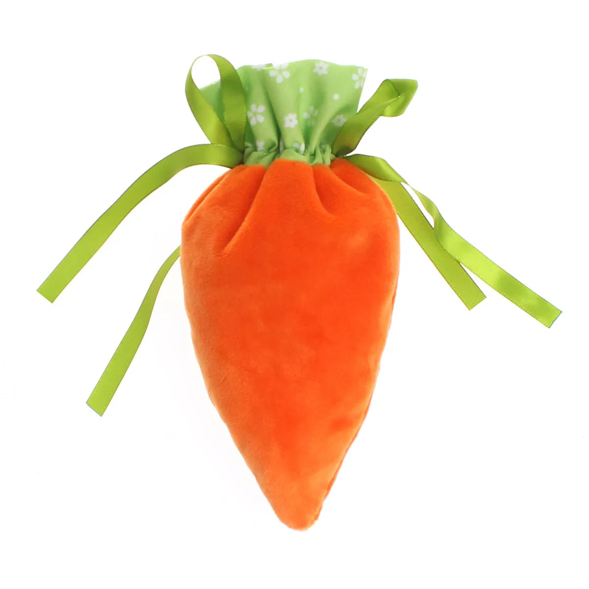 Easter Carrot Drawstring Gift Bag | Cute Velvet Candy Bag
