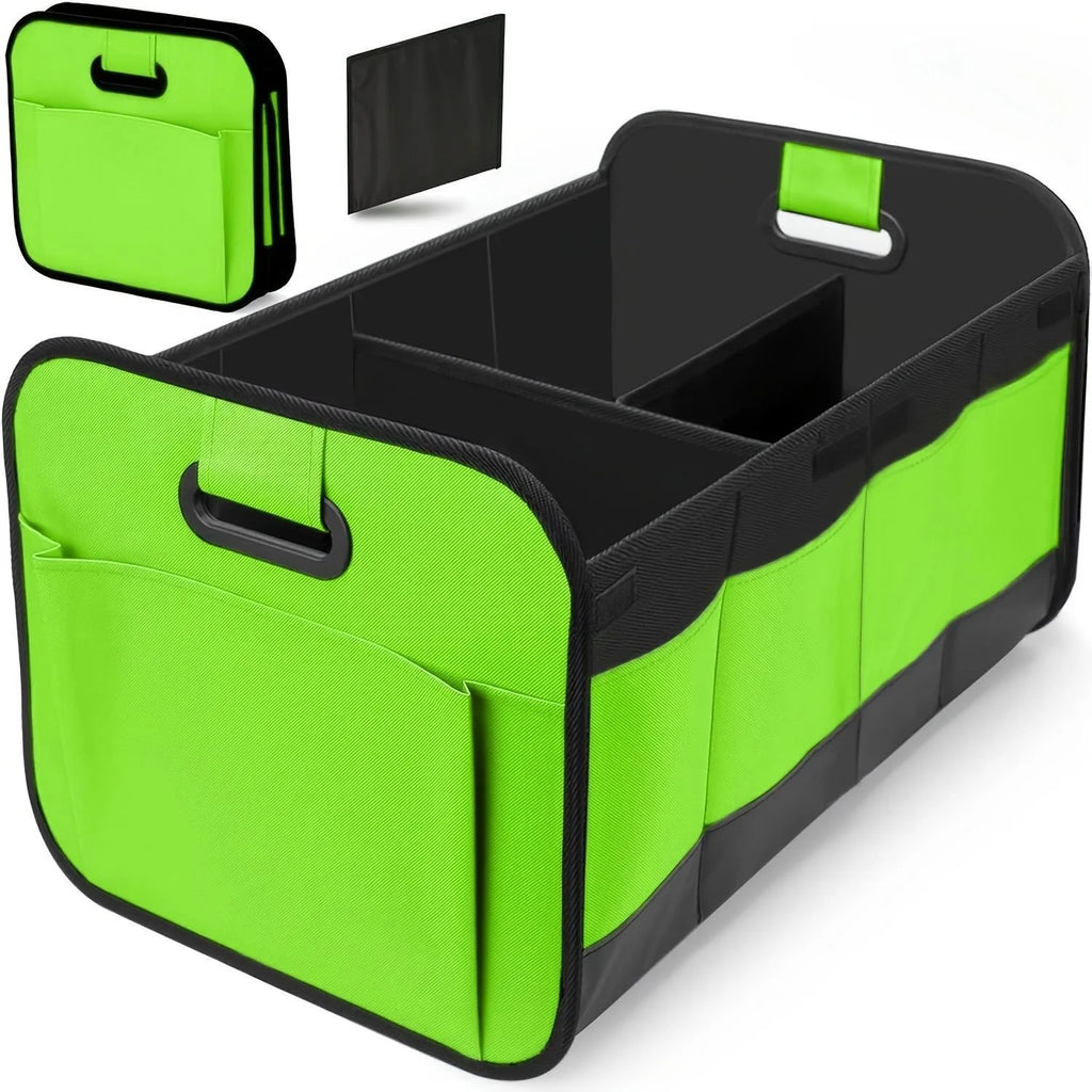 Car Storage Box, Trunk Storage Box, Oxford Cloth Storage Box, Large Capacity, Foldable Oasis Select green