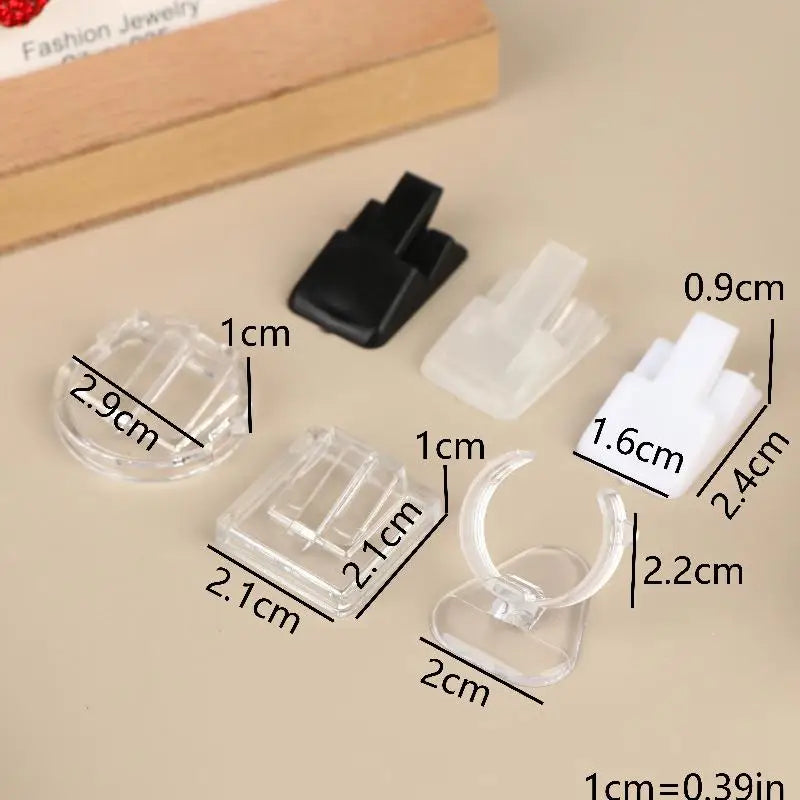 20Pcs Plastic Ring Display Stands, Jewelry Storage Organizer Rack Counter Showcase Decor Holder Oasis Select