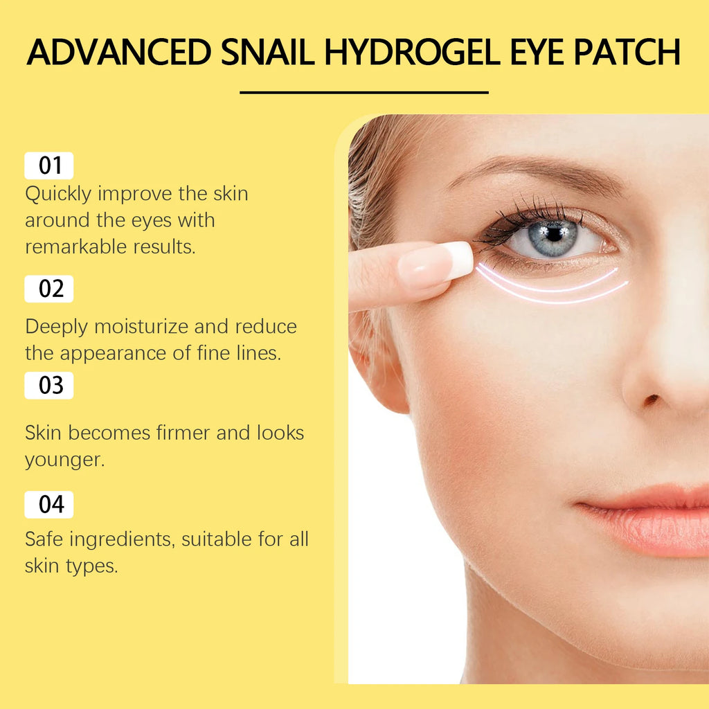 Snail Eye Patches – Dark Circles, Puffiness & Fine Lines 60pc Eye Treatment Patches Oasis Select