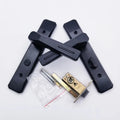 Keyless Bathroom Door Handle Lock – Single Tongue Metal Security