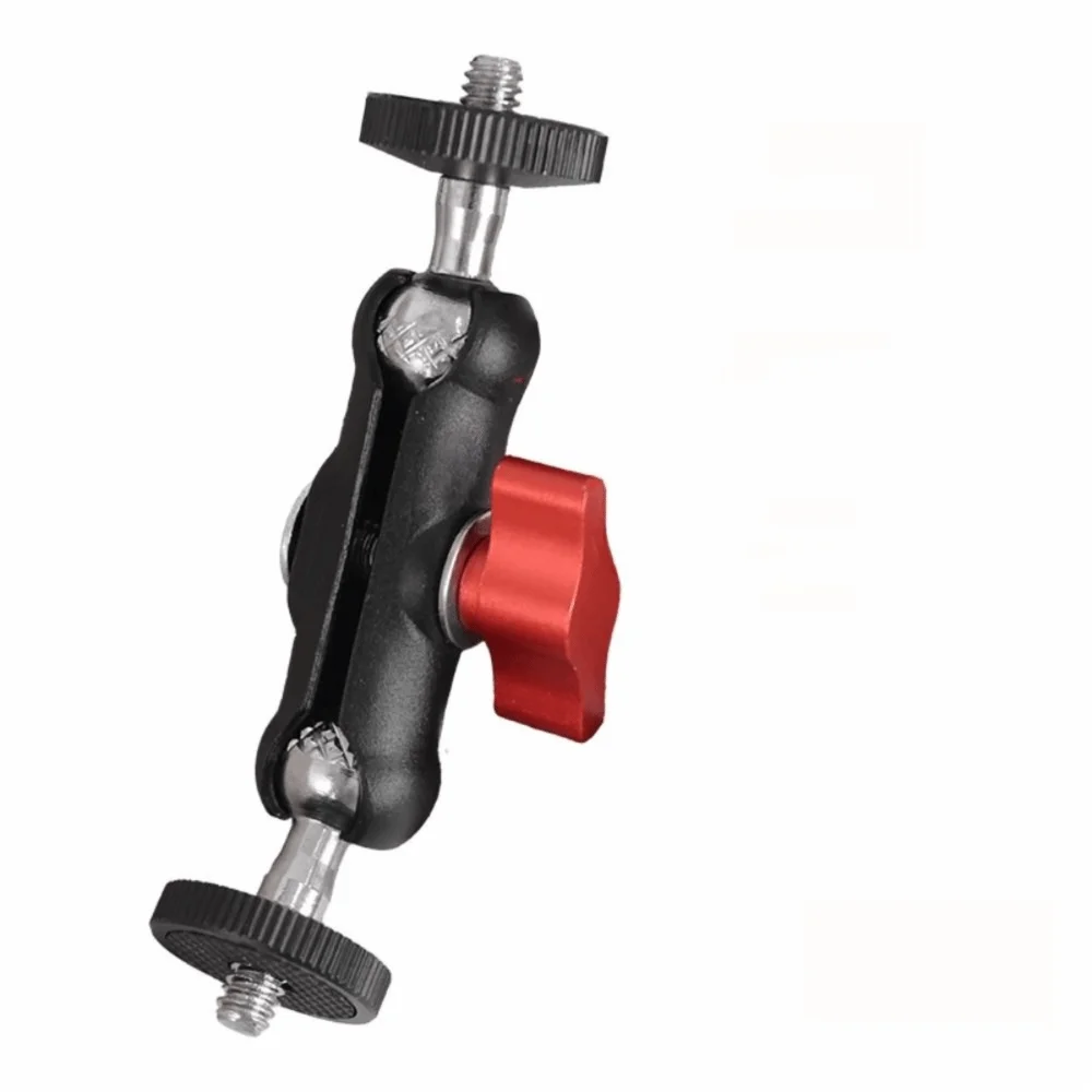 Photography Accessories With Double Ball Head Camera Metal Super Clamp Mount Light Camera Magic Arm Metal Black Camera Mount Mic Oasis Select