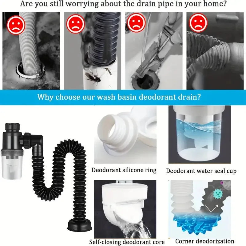 Sink Deodorant Launch Pipeline Accessories Kitchen Sink Hose Sink Strainer Drain Pipe Plumbing Washbasin Kitchen Accessories Oasis Select