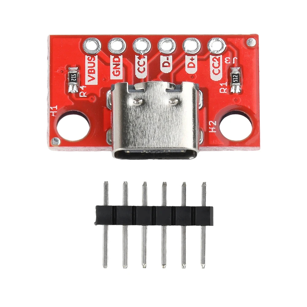 1-5PCS USB Type C Connector Board 3.1 Serial Basic Breakout Female Connector Breakout Board Red Adapter Board Oasis Select
