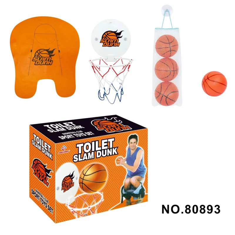 Mini Golf Putting Green Set Funny Toilet Golf - Indoor Sports Game for Adults Leisure Entertainment Bathroom Toilet Piano Basin Oasis Select 1set- basketball