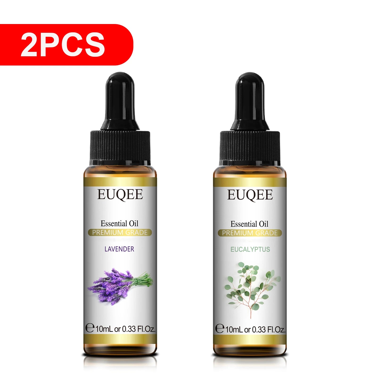 EUQEE 10ml Pure Essential Oil – Lavender, Jasmine & More