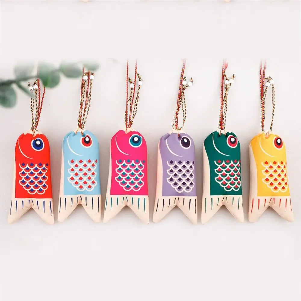 Koi Carp Blessing Bag Japanese Style Sachet Ethnic Style Jewelry Bags Coin Purse Hanfu Decor Brocade Lucky Pouch Small Item Bag Oasis Select