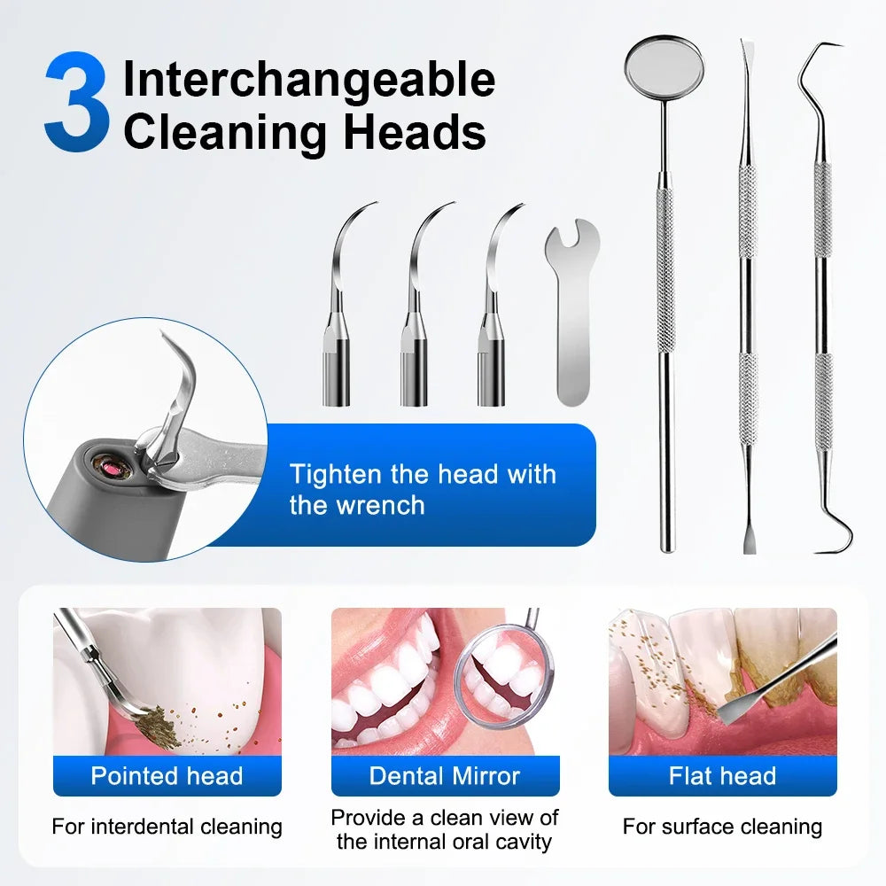 M1 Ultrasonic Teeth Cleaner – HD Camera, 5 Modes & UV Light