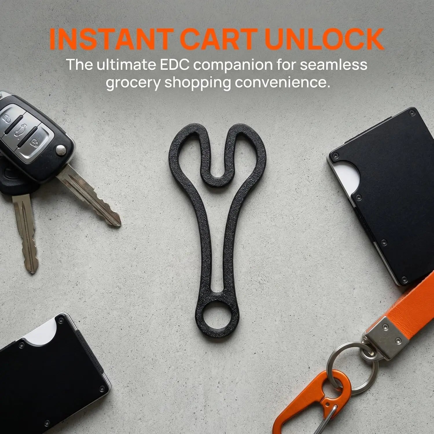 Pocket Size Lightweight Shopping Cart Token Keychain Supermarket Trolley Unlocking Tool 3D Plastic Portable Reusable Compact Oasis Select
