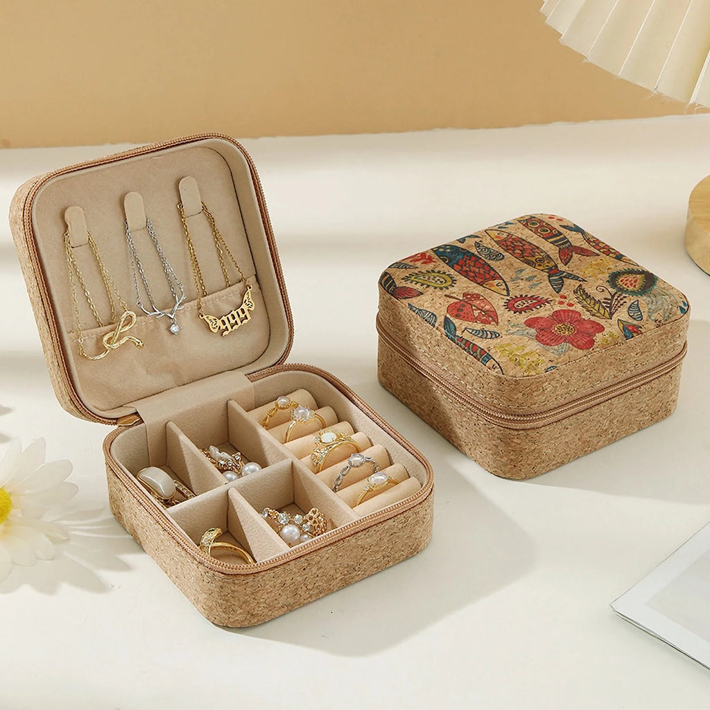 Travel Jewelry Box,Portable Jewelry Organizer Display Storage boxes for Women Girls,for Stud Earrings,Rings,Necklaces, Bracelets Oasis Select A