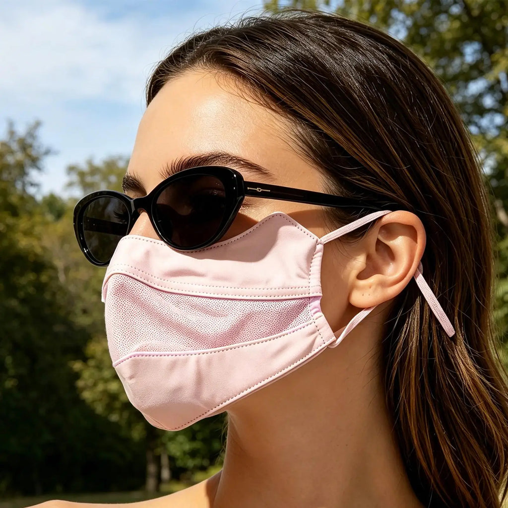 Summer Ice Silk Face Mask UV Sun Protection Respirator Men Women Adjustable Breathable Mask For Outdoor Running Cycling Sports Oasis Select