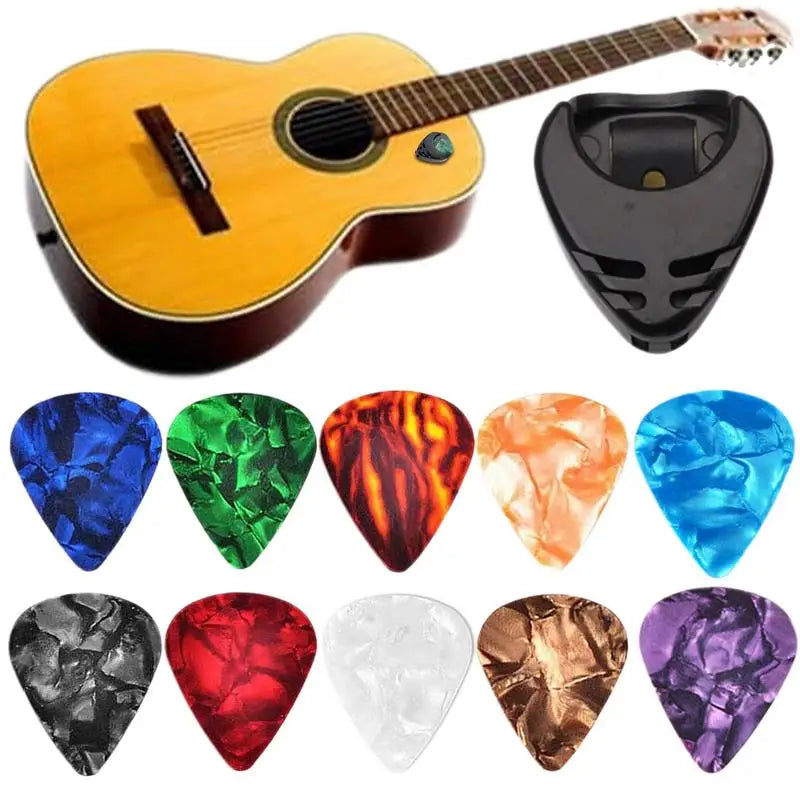 Guitar Picks Bulk 10 Pcs Multicolor Guitar Picks Portable Finger Picks Self-Adhesive Colorful Guitar Picks Electric Guitar Pick Oasis Select