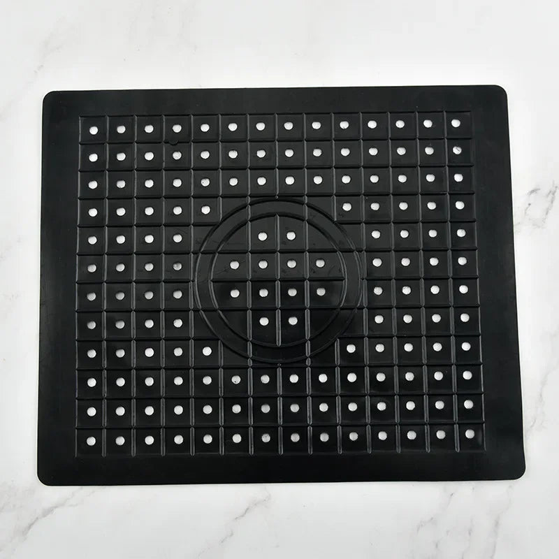 1/2Pcs Soft Rubber Sink Mat Anti Slip Home Heat Insulation Drying Protector Cover Quick Drain Pad Kitchen Accessories Sink Pad Oasis Select Black Rectangle as pictuer