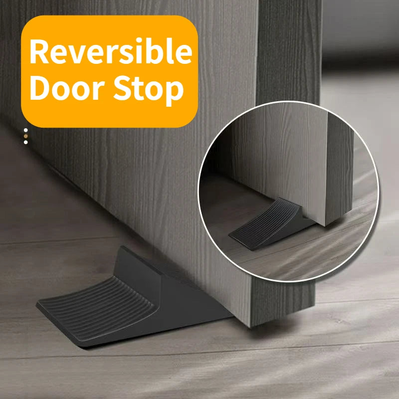 4/5/6 PCS Heavy Duty Rubber Door Stops Black Wedge Door Stoppers for Bottom of Door, Sturdy Non-Slip Floor Protectors, Stackable Oasis Select