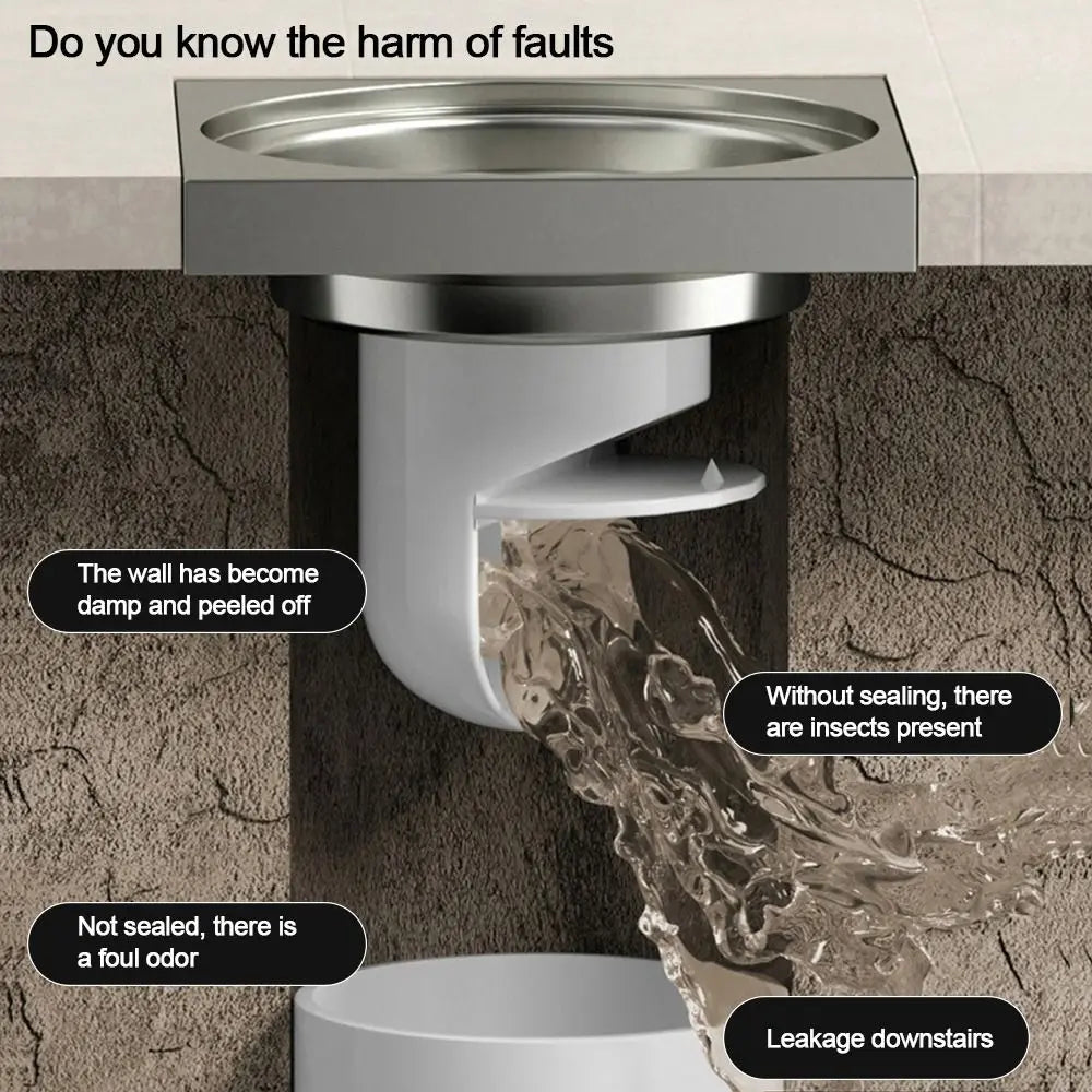 Stainless Steel Floor Drain Core Anti Odor Easy Install Removable Seal Stopper Odor Control Insect Proof Sewer Strainer Plug Oasis Select