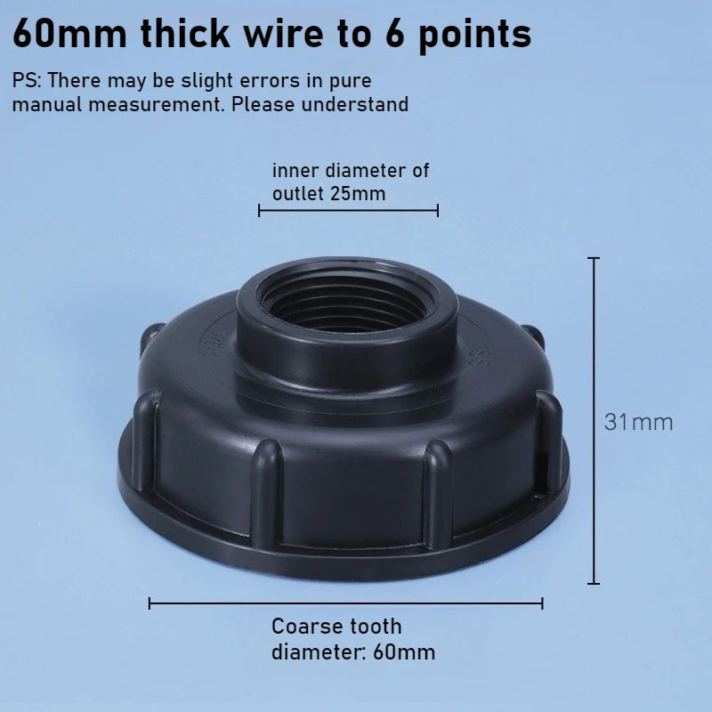 Valve 1000 Liter IBC Ton Barrel Accessories Variable Diameter Joint 4 Minutes 6 Minutes 1 Inch Internal Thread Straight Joint Oasis Select S60X6 to 6 points A 1pcs