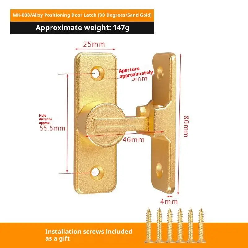 Zinc Alloy 90° Sliding Door Latch | Luminous Barn Gate Bolt