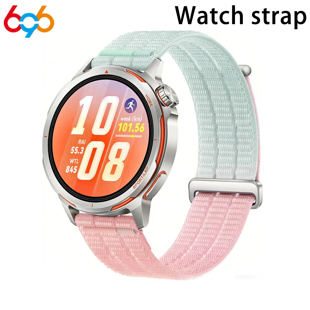 18mm/20mm/22mm Two-Section Hardware Stitched Cloud-Sense Breathable Nylon Loop Watch Strap Watchstrap Universal Braided Band Oasis Select BP 18mm