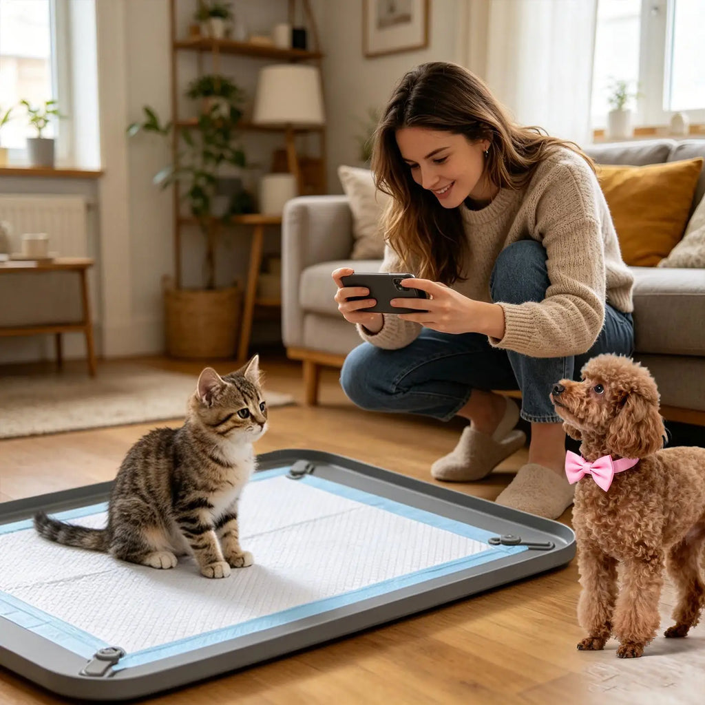 Silicone Pee Pad Holder Leak Proof Puppy Potty Training Pad Holder With Raised Edge Dog Training Pad Holder Pet Supplies Oasis Select