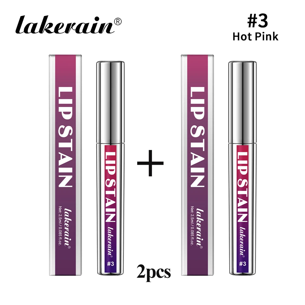 Peel Off Lip Stain Reveal Long Lasting Waterproof Pink Lip Tint Transfer Proof Non-stick Cup Natural Lip Stain Women's Cosmetics Oasis Select Hot Pink x2
