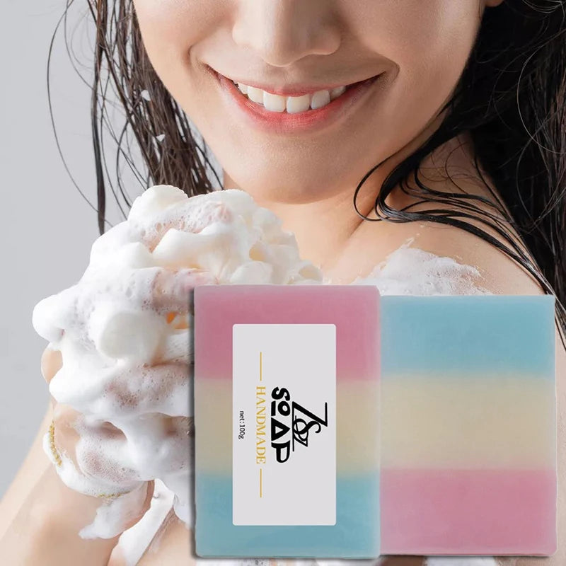 Cute Ice Cream Handmade Soap Natural Honey Goat Milk Nourishing Cleansing Bar For Face & Body Travel Gift Set Oasis Select